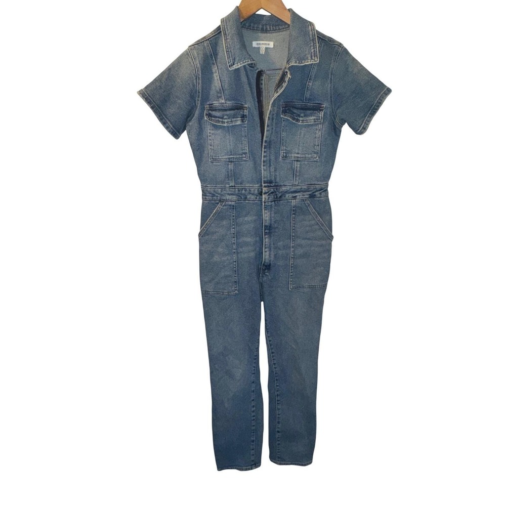 Good American Denim Jumpsuit Grateful Dead Patch Women's Size 2 - Picture 7 of 8